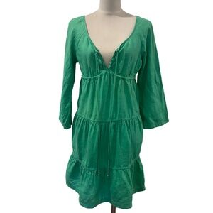Victorias Secret Moda Internal preppy green coverup kaftan dress coverup M